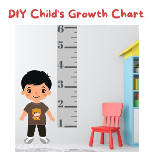 Póster Gráfico de crecimiento simple de niños grises
