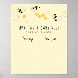 Póster Gráfico de cumpleaños o chica de Bee Day