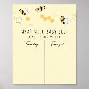 Póster Gráfico de cumpleaños o chica de Bee Day