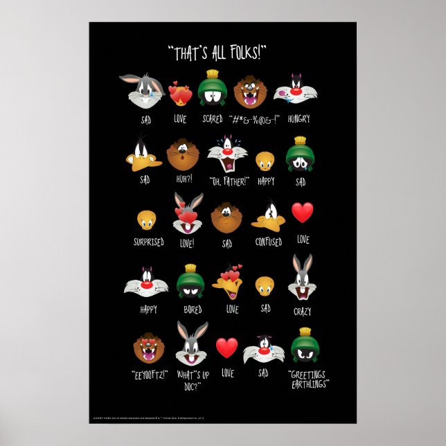 Póster Gráfico de Emojis LOONEY TUNES™ (Frente)