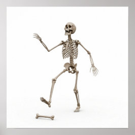 Póster Gráfico de esqueleto cómico