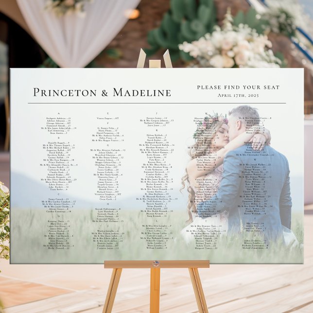 Póster Gráfico de fotos de bodas alfabéticos, moderno (Subido por el creador)