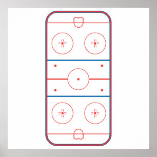 Póster gráfico de hockey sobre hielo