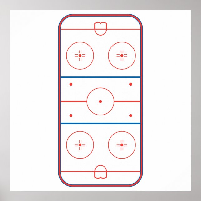 Póster gráfico de hockey sobre hielo (Frente)