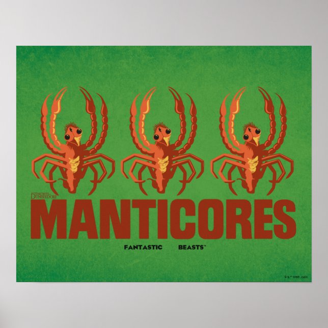 Póster Gráfico de la cosecha de manticores de bebés (Frente)