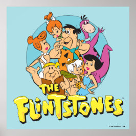 Póster Gráfico de la familia Flintstones and Rubbles