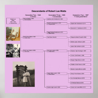 Póster Gráfico de la familia Robert