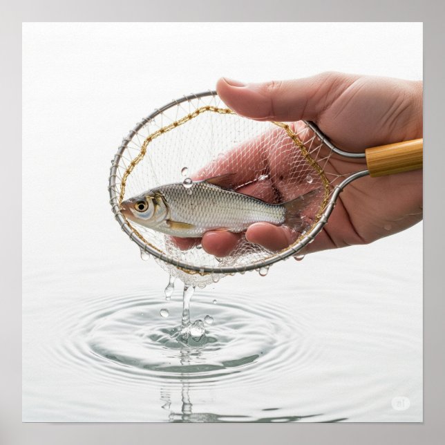 Póster Gráfico de la red de peces (Frente)