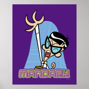 Póster Gráfico de nombre de carácter de Mandark