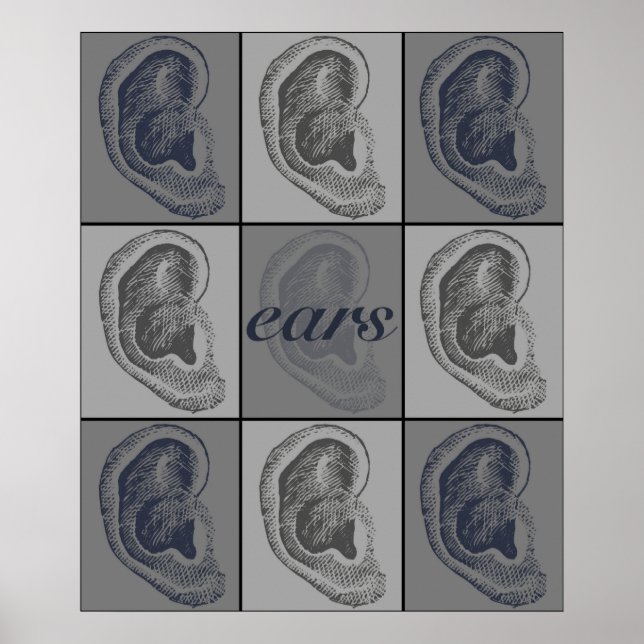 Póster Gráfico de ocho orejas (Frente)