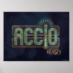 Póster Gráfico de ortografía Jade Art Deco ACCIO™