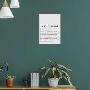Póster Gráfico de pared de acupuntura Gráfico de pared de