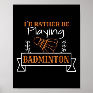 Póster Gráfico de pelota de bádminton para un jugador de 