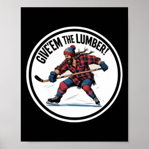 Póster Gráfico de penalización de hockey sobre hielo Dame