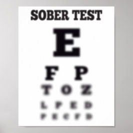 Póster Gráfico de prueba de ojo sobrio borroso