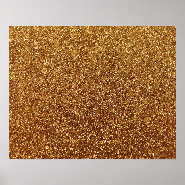 Póster Gráfico de purpurina de Faux Gold (Frente)