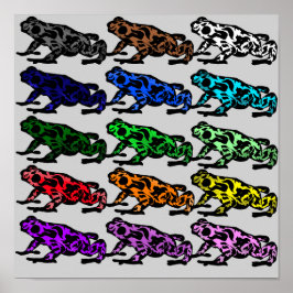 Póster Gráfico de rana arcoiris