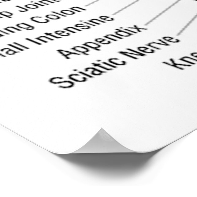 Póster Gráfico de reflexología 30X40" (Esquina)