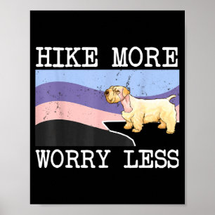 Póster gráfico de Sealyham terrier hike more worry less