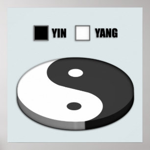 Póster Gráfico de sectores de Yin Yang