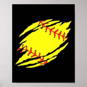 Póster Gráfico de sóftbol _1