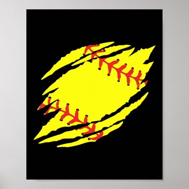 Póster Gráfico de sóftbol _1 (Frente)