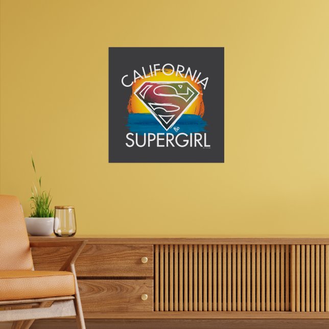 Póster Gráfico de Sunset de Supergirl de California (Salón 2)