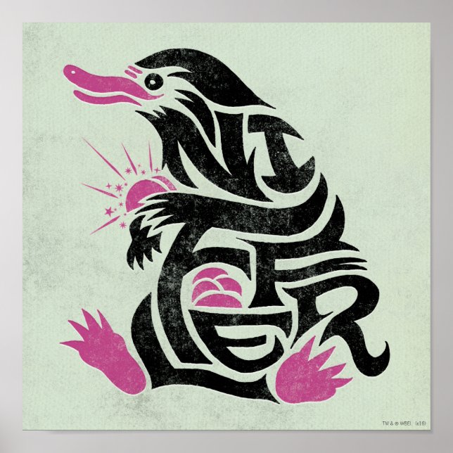 Póster Gráfico de tipografía de NIFFLER™ (Frente)
