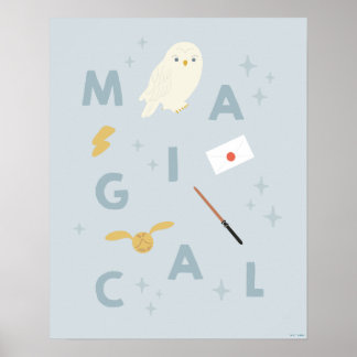 Póster Gráfico de tipografía "mágica" de Hedwigh