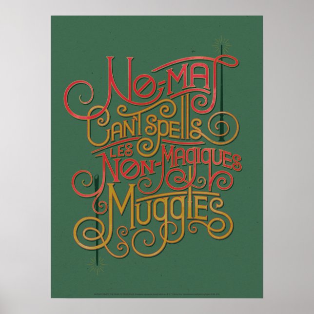 Póster Gráfico de traducciones localizadas MUGGLE™ (Frente)