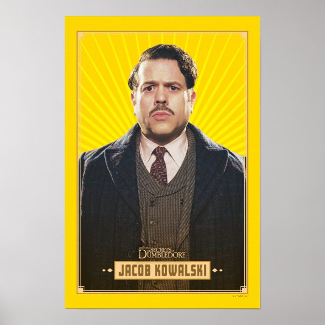 Póster Gráfico del carácter de Jacob Kowalski (Frente)