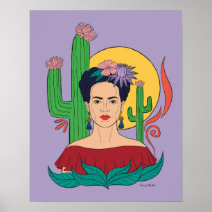 Póster Gráfico del desierto de Frida Kahlo