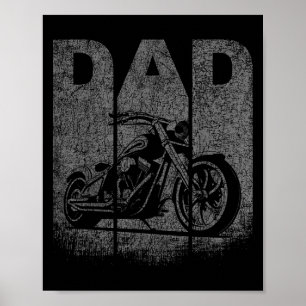 Póster Gráfico del Día de la Motocicleta Papá