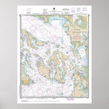 Gráfico del Estrecho de Juan de Fuca al Estrecho d