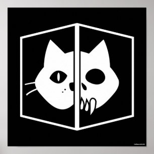 Póster Gráfico del gato de Schrödinger
