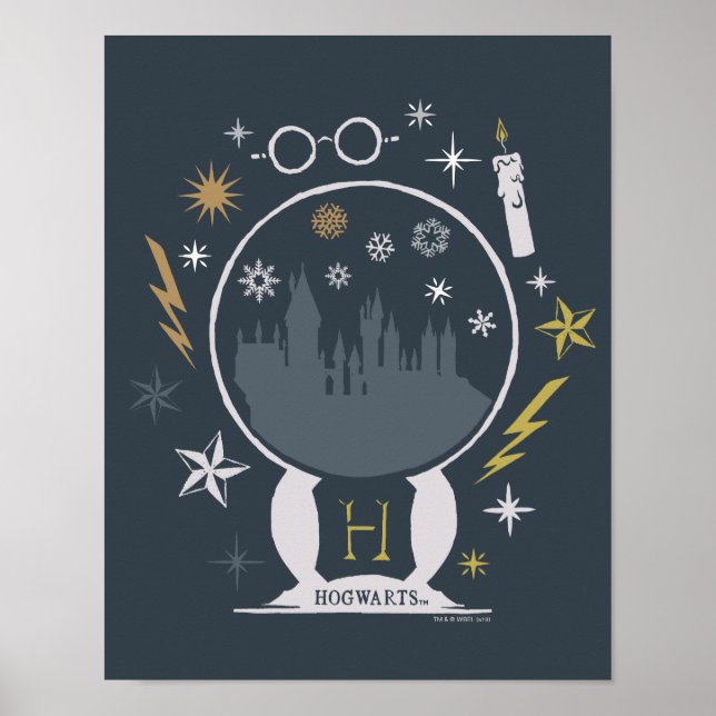 Póster Gráfico del globo de nieve HOGWARTS™ (Frente)
