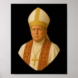 Póster Gráfico del Papa Trump - Divertido diseño político