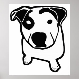 Póster Gráfico del T-Hueso del pitbull