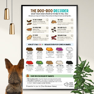 Póster Gráfico divertido de heces de perro para profesion