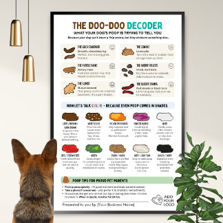 Póster Gráfico divertido de heces de perro para profesion