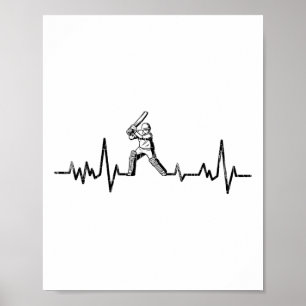 Póster Gráfico divertido del latido del corazón del crick