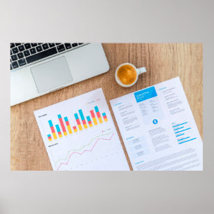 Póster Gráfico gráfico de datos financieros