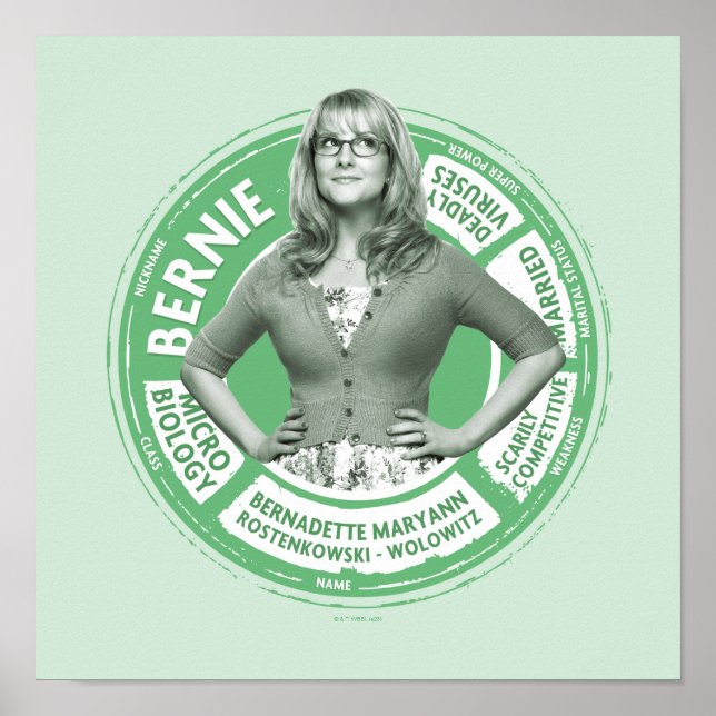 Póster Gráfico informativo de Bernadette (Frente)