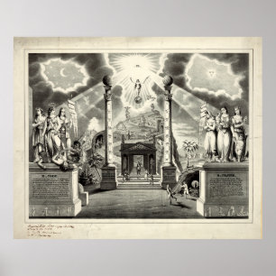 Póster Gráfico masónico (1846)