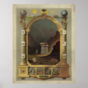 Póster Gráfico masónico [1872]