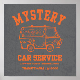 Póster Gráfico "Mystery Car Service" de Scooby-Doo