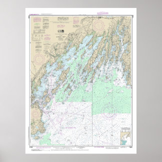 Póster Gráfico náutico de Casco Bay 13290