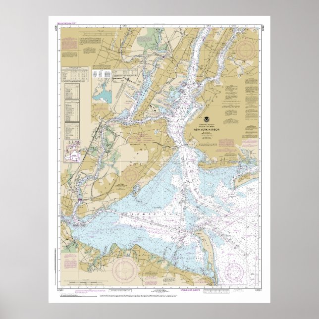 Póster Gráfico Náutico del puerto de Nueva York 12327 (Frente)