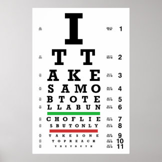 Póster Gráfico ocular de la verdad