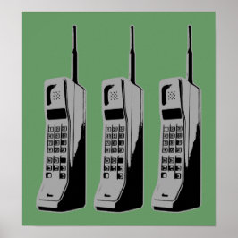 Póster Gráfico retro para teléfono móvil